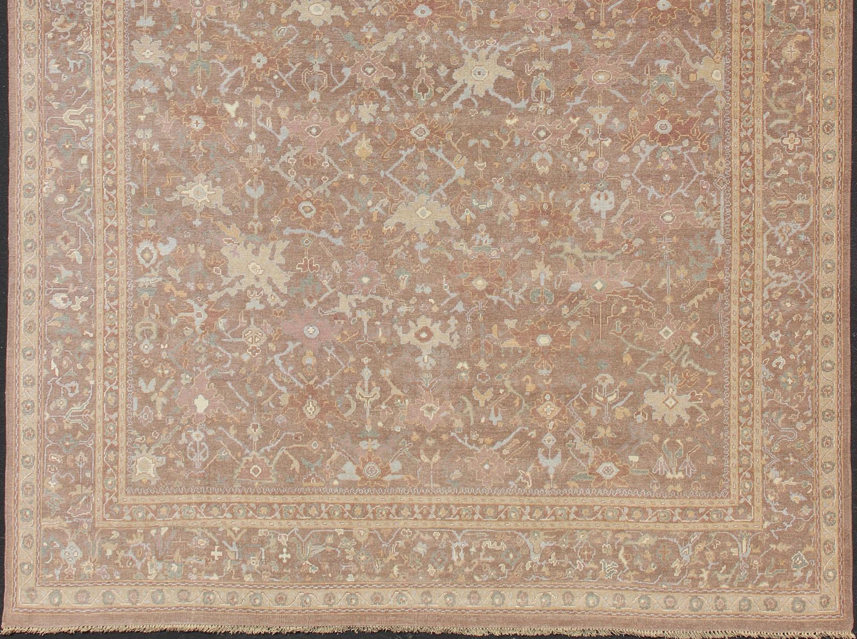 Keivan Woven Arts Large All-Over Design Hand-Knotted Wool Fine Amritsar Rug  For Sale 5