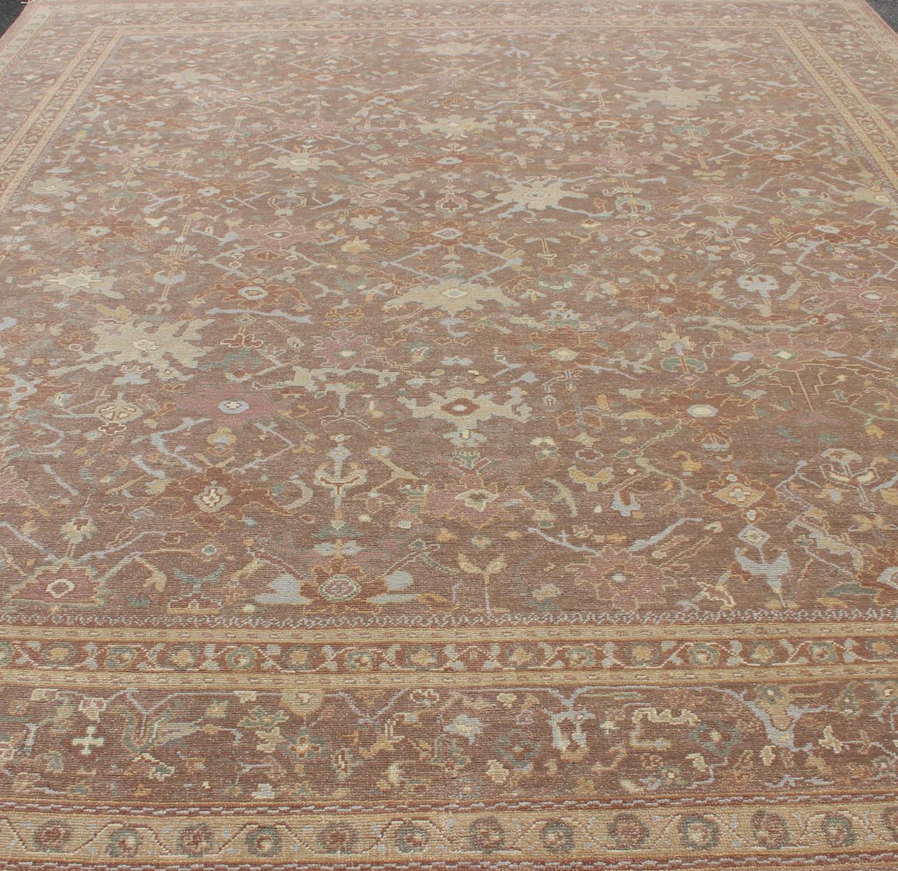 Keivan Woven Arts Large All-Over Design Hand-Knotted Wool Fine Amritsar Rug  For Sale 8