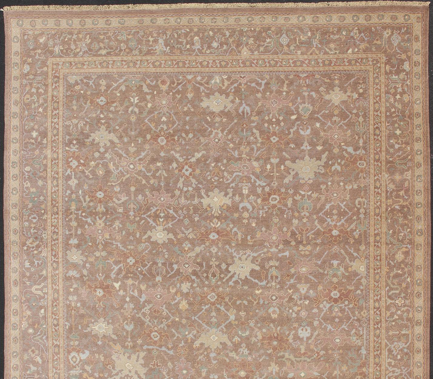 Keivan Woven Arts Large All-Over Design Hand-Knotted Wool Fine Amritsar Rug  For Sale 3