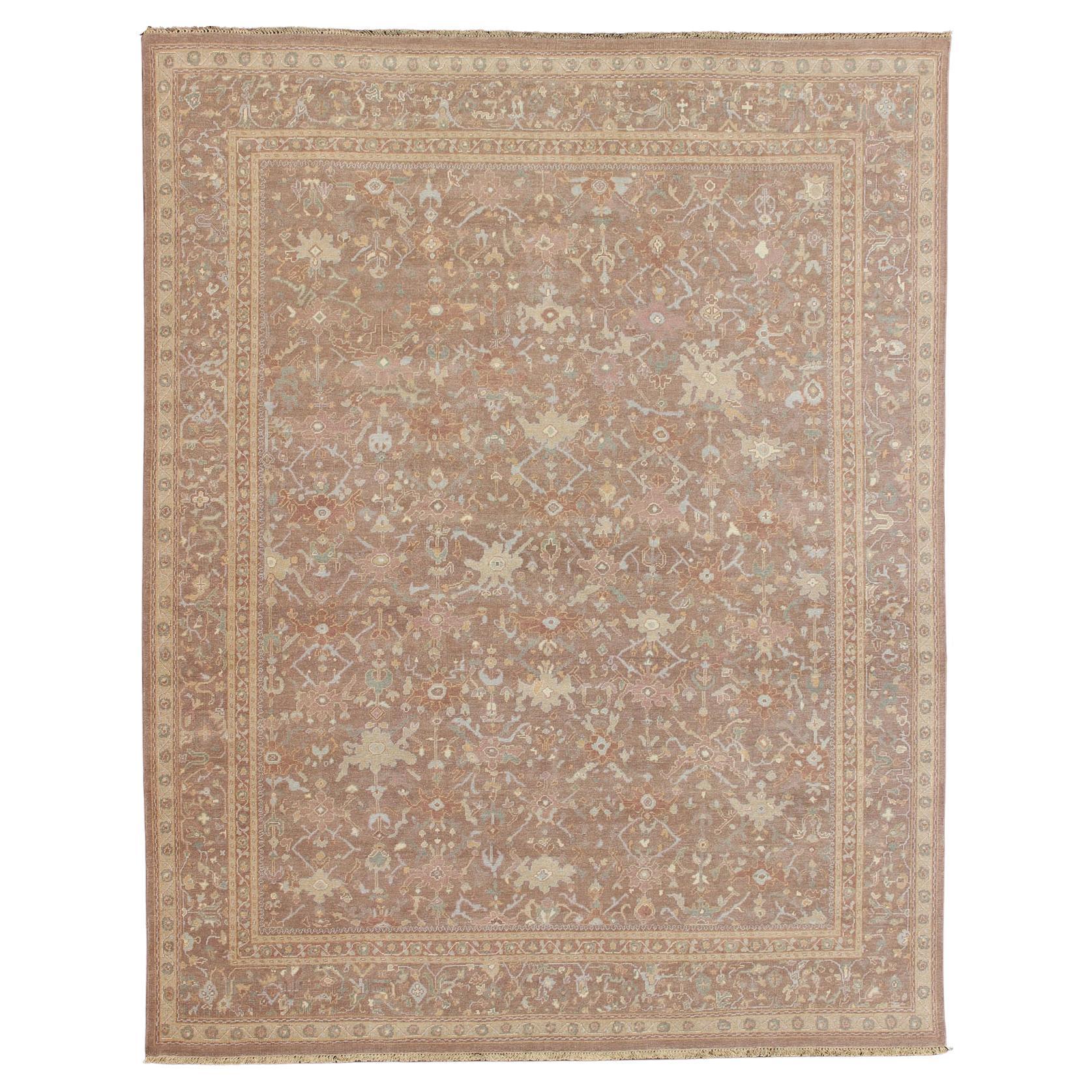 Keivan Woven Arts Large All-Over Design Hand-Knotted Wool Fine Amritsar Rug 