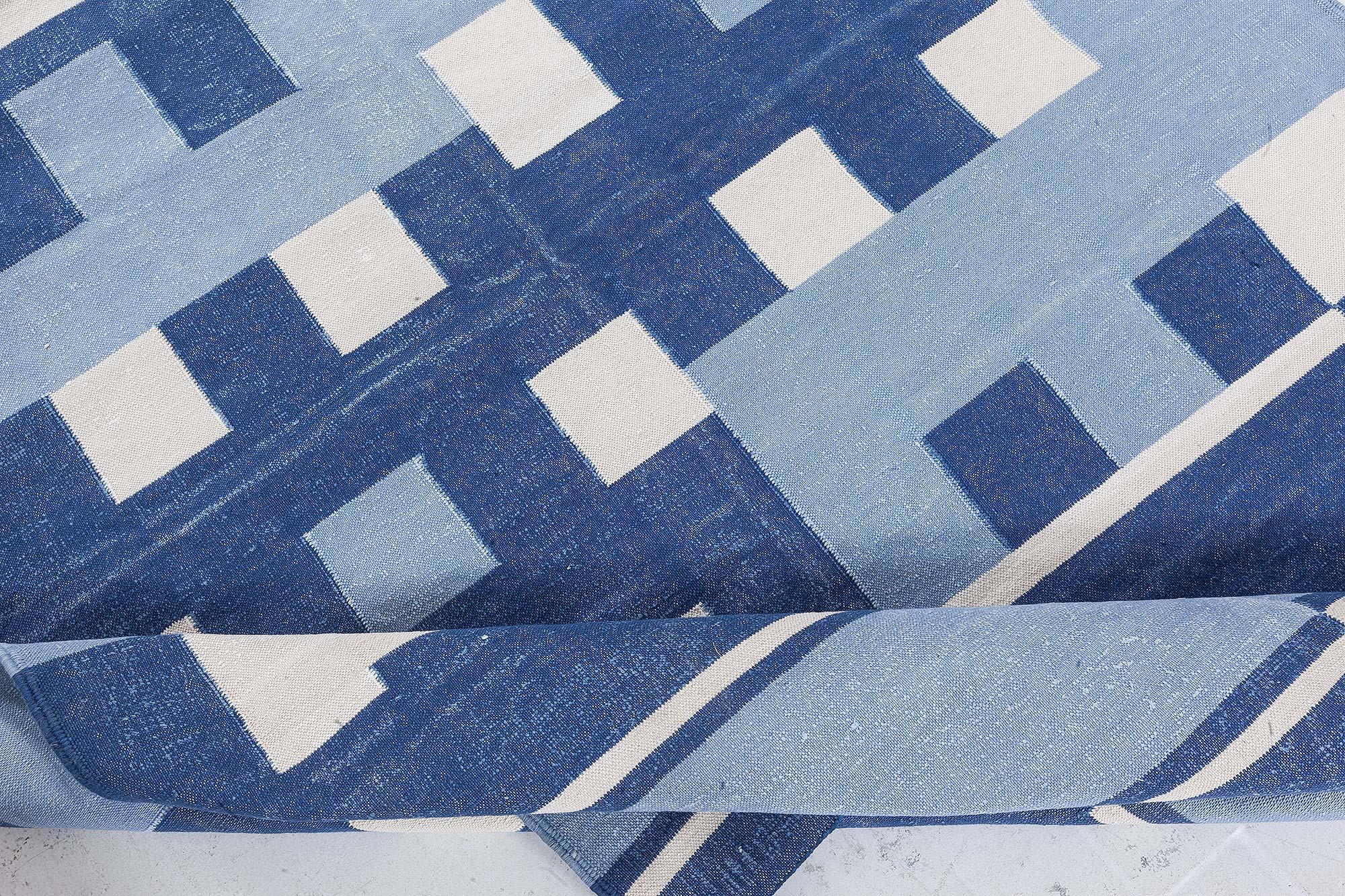 Tapis Dhurrie indien moderne de Doris Leslie Blau
Taille : 121 × 182 cm (4'0