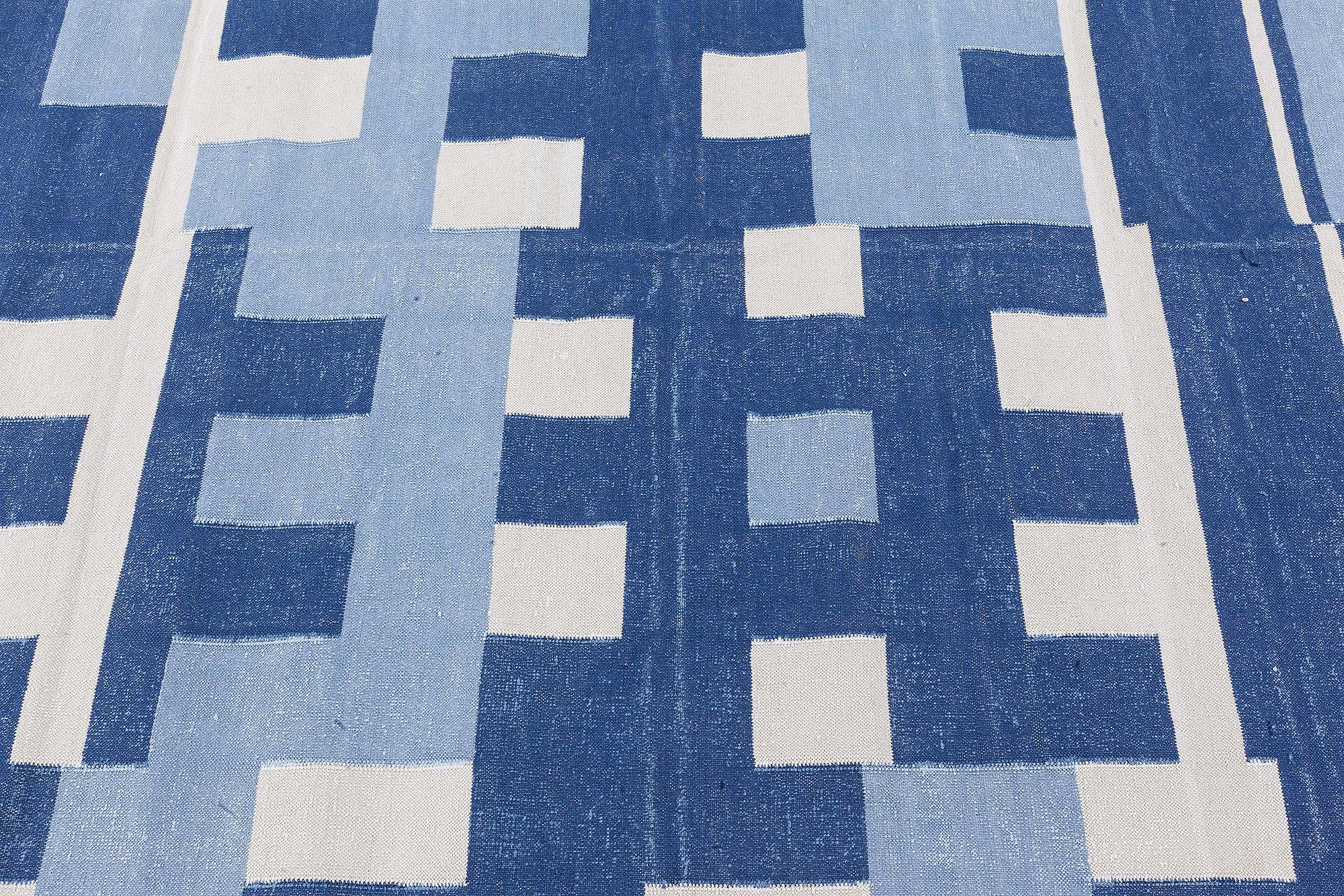 Indiano Tappeto indiano moderno Dhurrie di Doris Leslie Blau in vendita