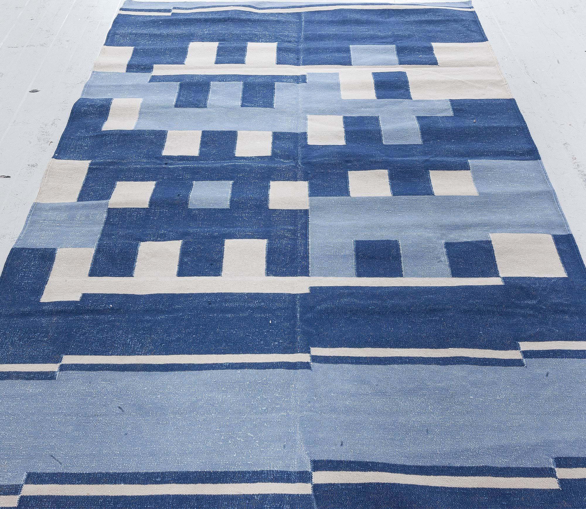 Moderner indischer Dhurrie-Teppich von Doris Leslie Blau (Handgewebt) im Angebot