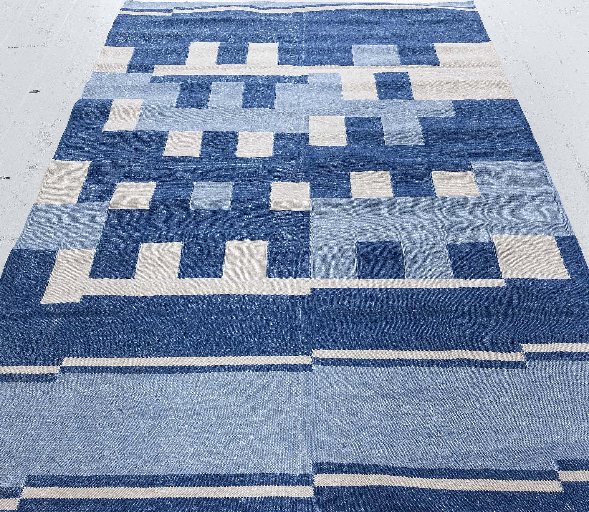 Tissé à la main Tapis Dhurrie indien moderne de Doris Leslie Blau en vente