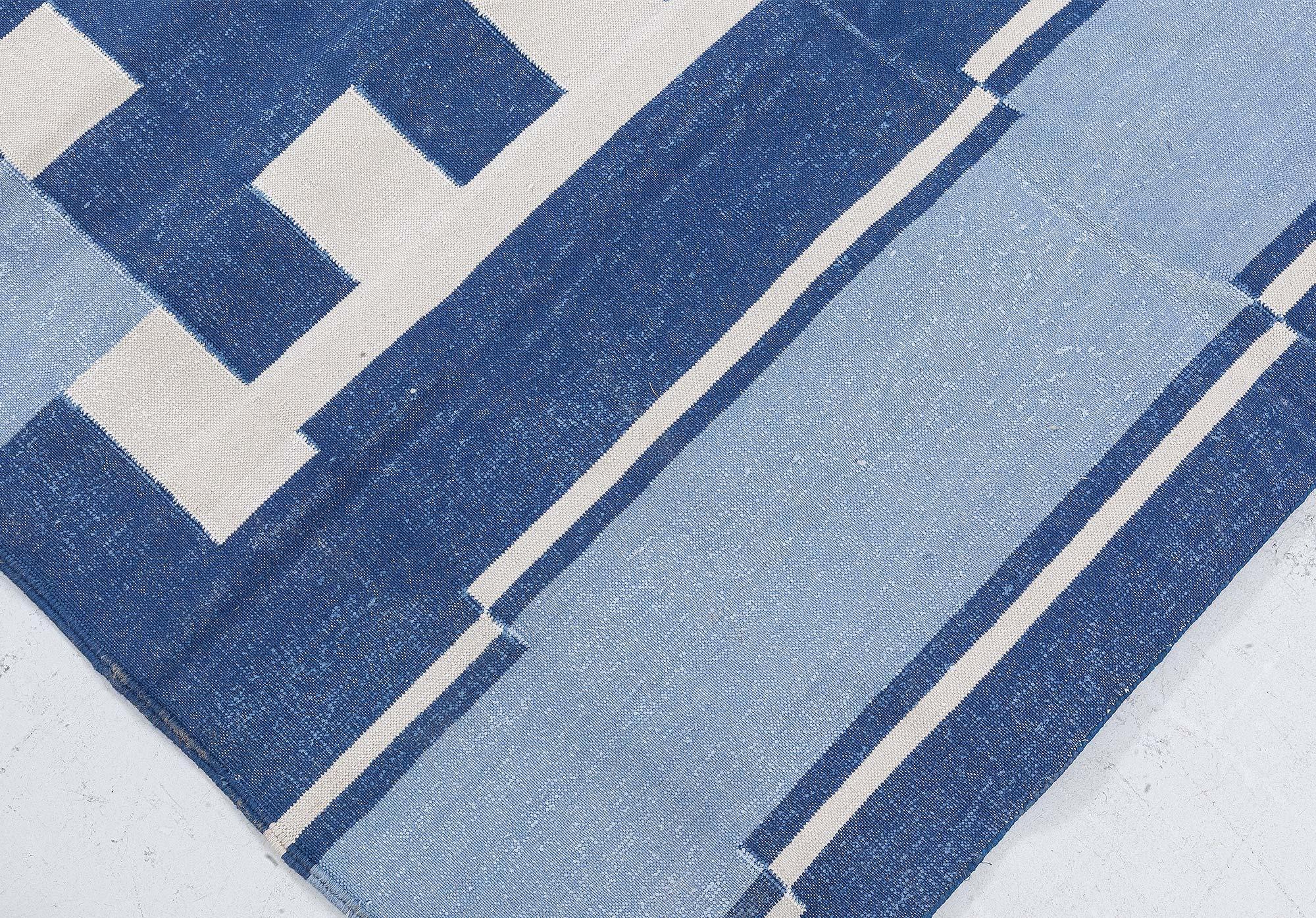 Moderner indischer Dhurrie-Teppich von Doris Leslie Blau (21. Jahrhundert und zeitgenössisch) im Angebot