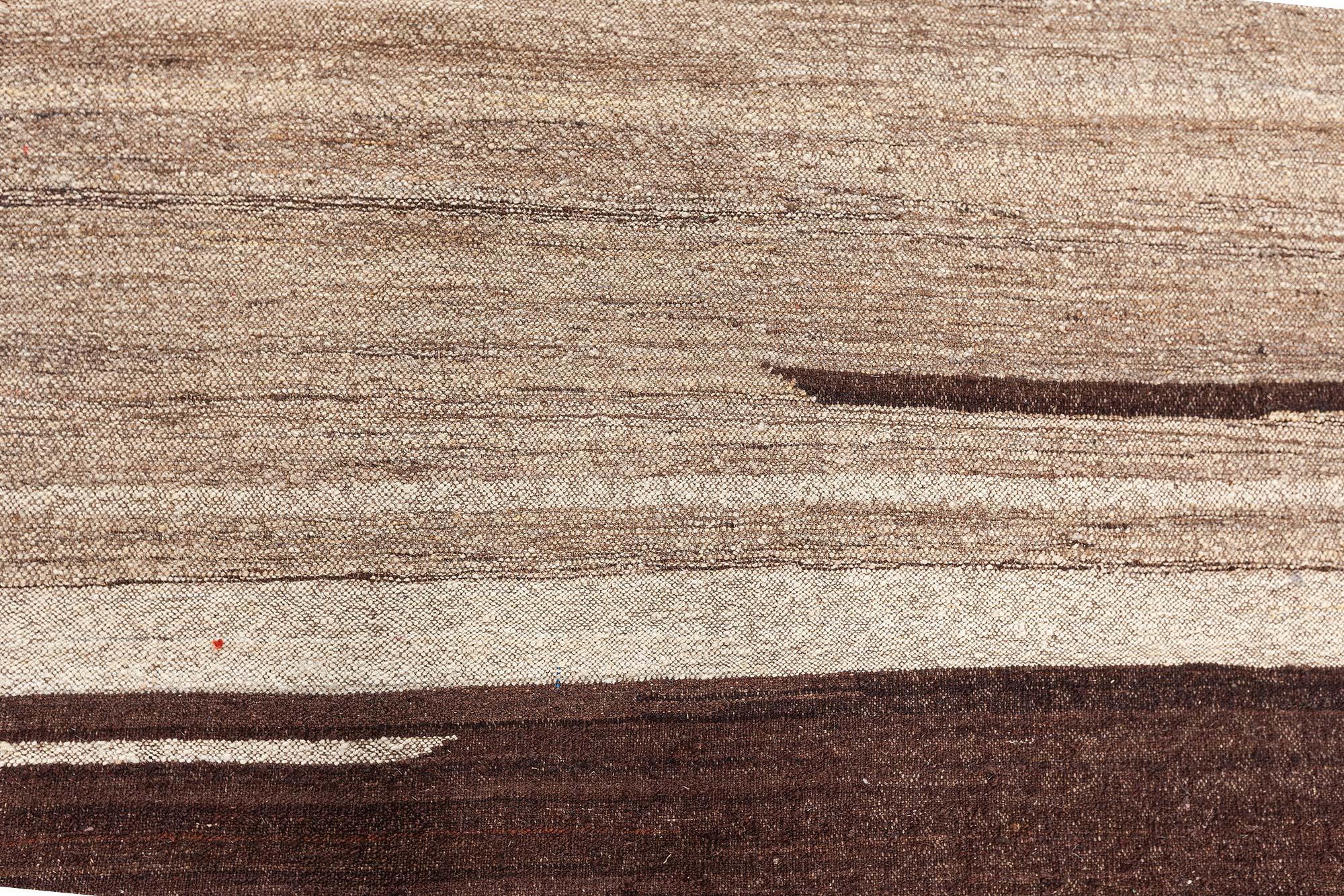 Moderner indischer Läufer aus flachgewebter Wolle von Doris Leslie Blau (21. Jahrhundert und zeitgenössisch) im Angebot