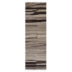 Modern Indian Flat-Weave Wool Runner by Doris Leslie Blau