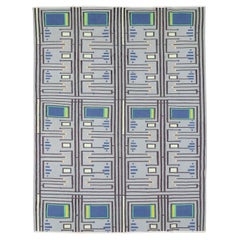 Modern Indian Flatweave Dhurrie Room Size Carpet