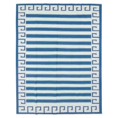Modern Indian Flatweave Dhurrie Room Size Carpet