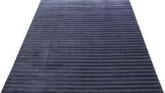 Tappeto di lana moderno indiano fatto a mano in tinta unita blu per la stanza