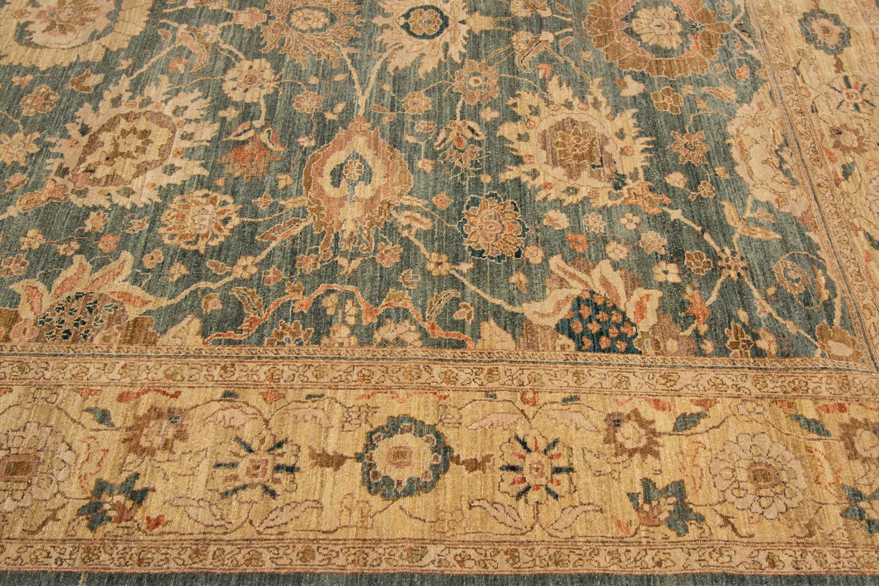 Hand-Knotted Modern Indian Peshawar Rug For Sale