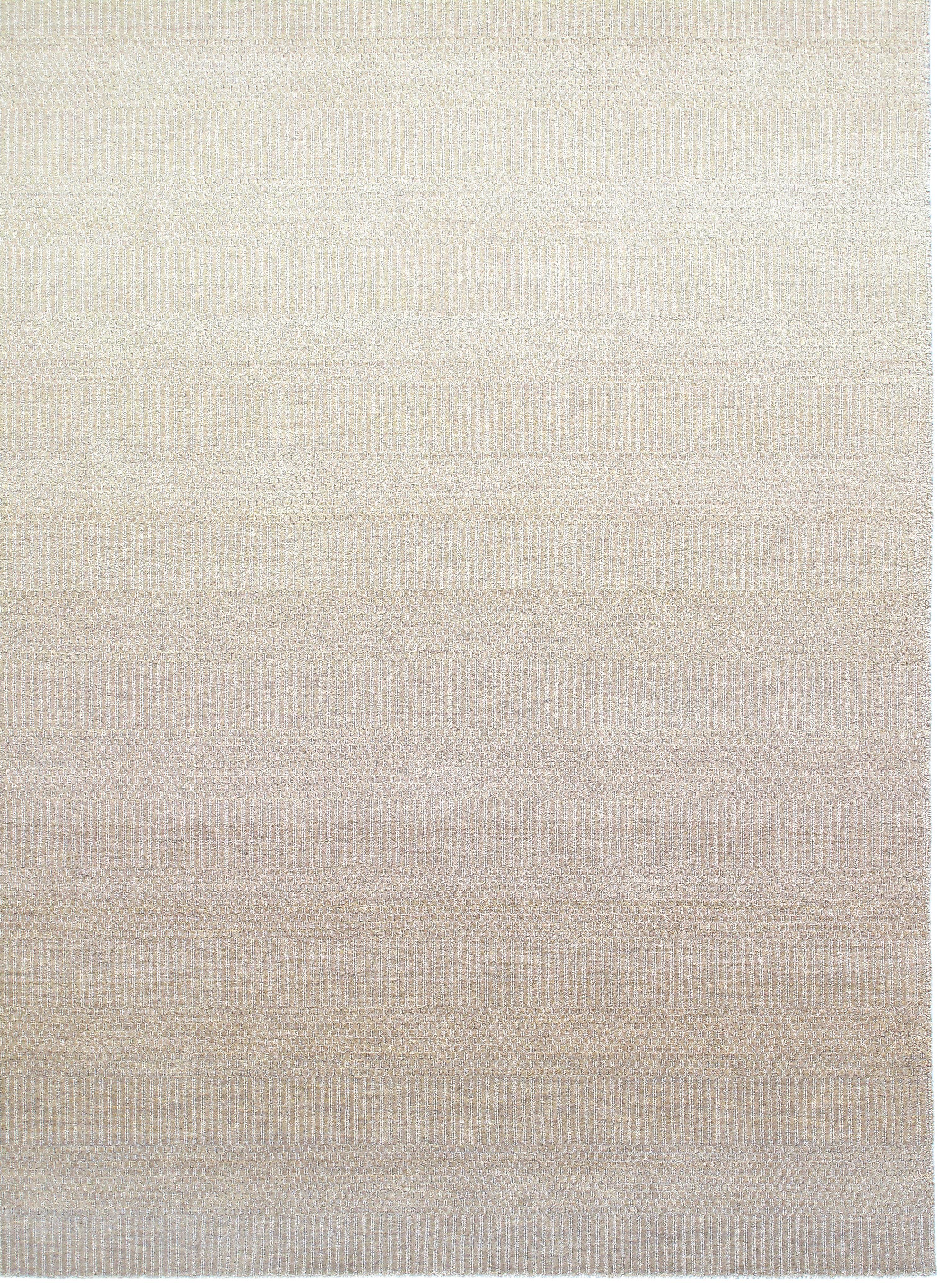 Tappeto indiano moderno  Tessuto a mano in lana merino, design minimalista neutro a gradienti in vendita 1