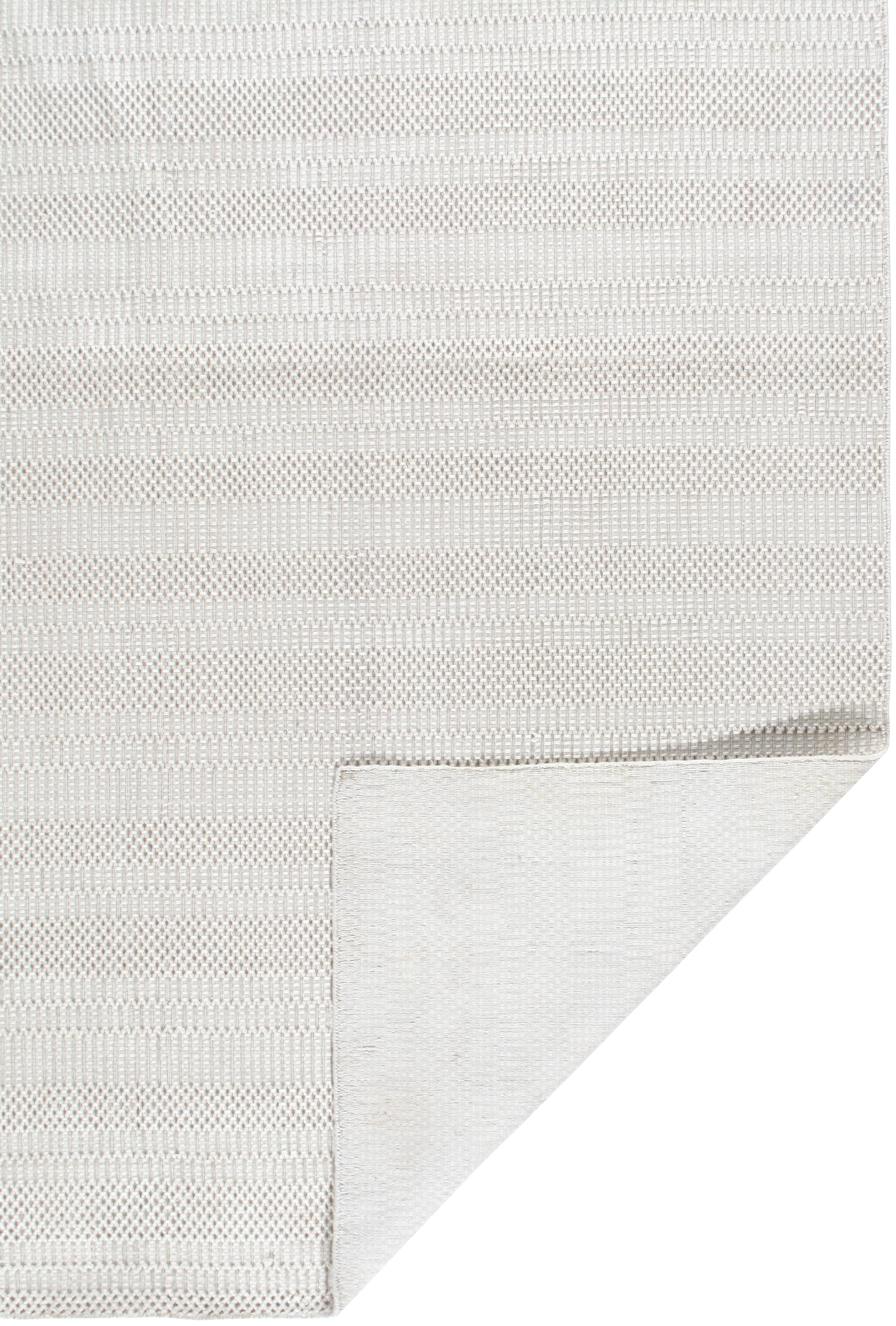 Moderner Indianerteppich  Handgewebte Merinowolle, neutrales, minimalistisches Design im Angebot 3