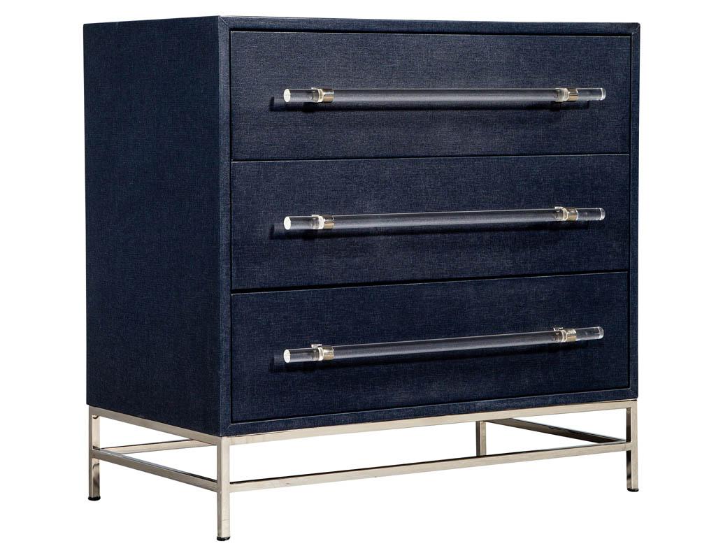 Contemporary Modern Indigo Chest of Drawers For Sale