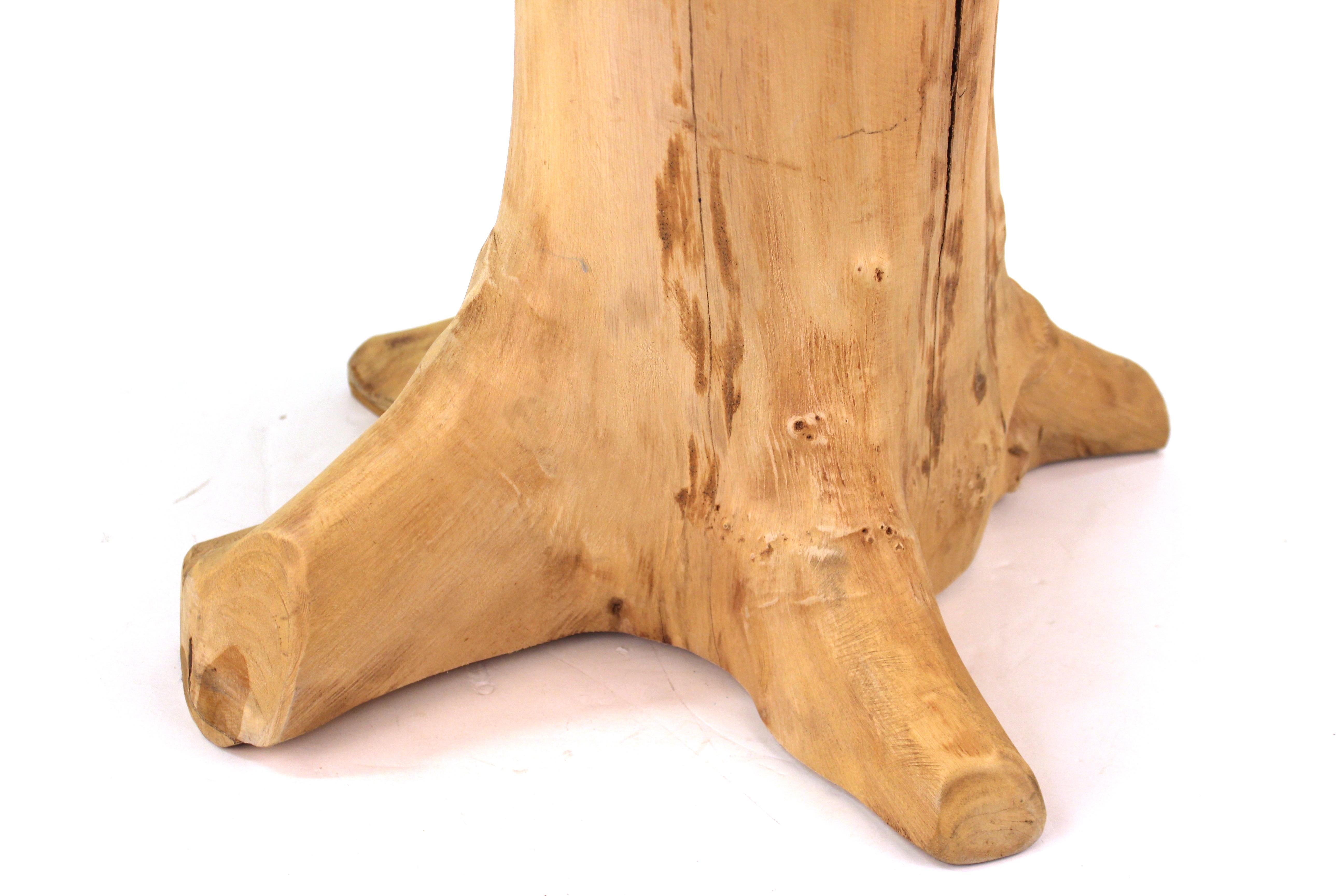 Modern Indonesian Wood Tree Trunk Side Table 1