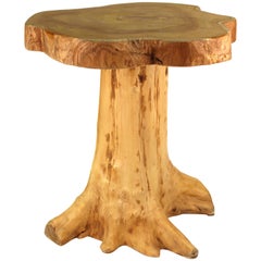 Modern Indonesian Wood Tree Trunk Side Table