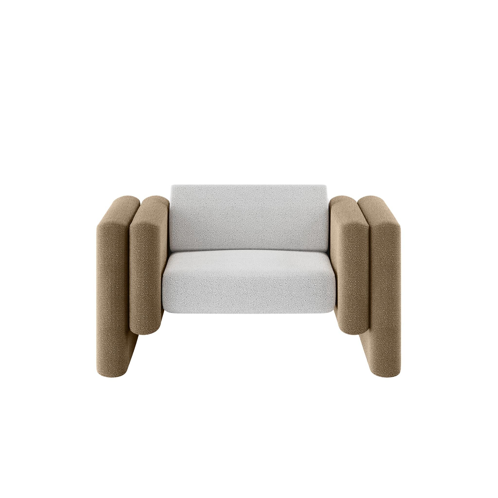Lisola Armchair Khaki & White is a modern outdoor seating piece. A unique outdoor chair created by the most refined design with delicate details makes it an authentic modern design piece for an outdoor area. The Lisola Armchair Khaki & White has the