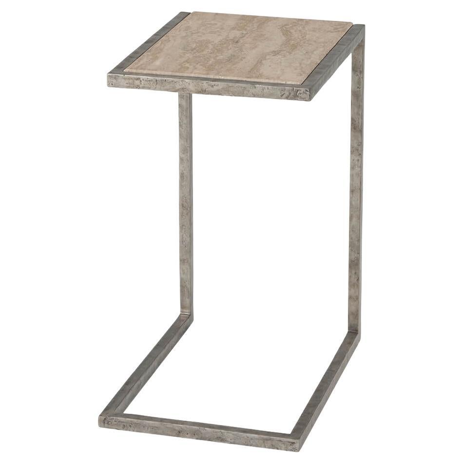 Modern Industrial Accent Table For Sale