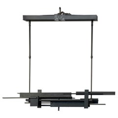 Modern Industrial, Chandelier, Pendant, Ceiling Light, Frank Lloyd Wright Style