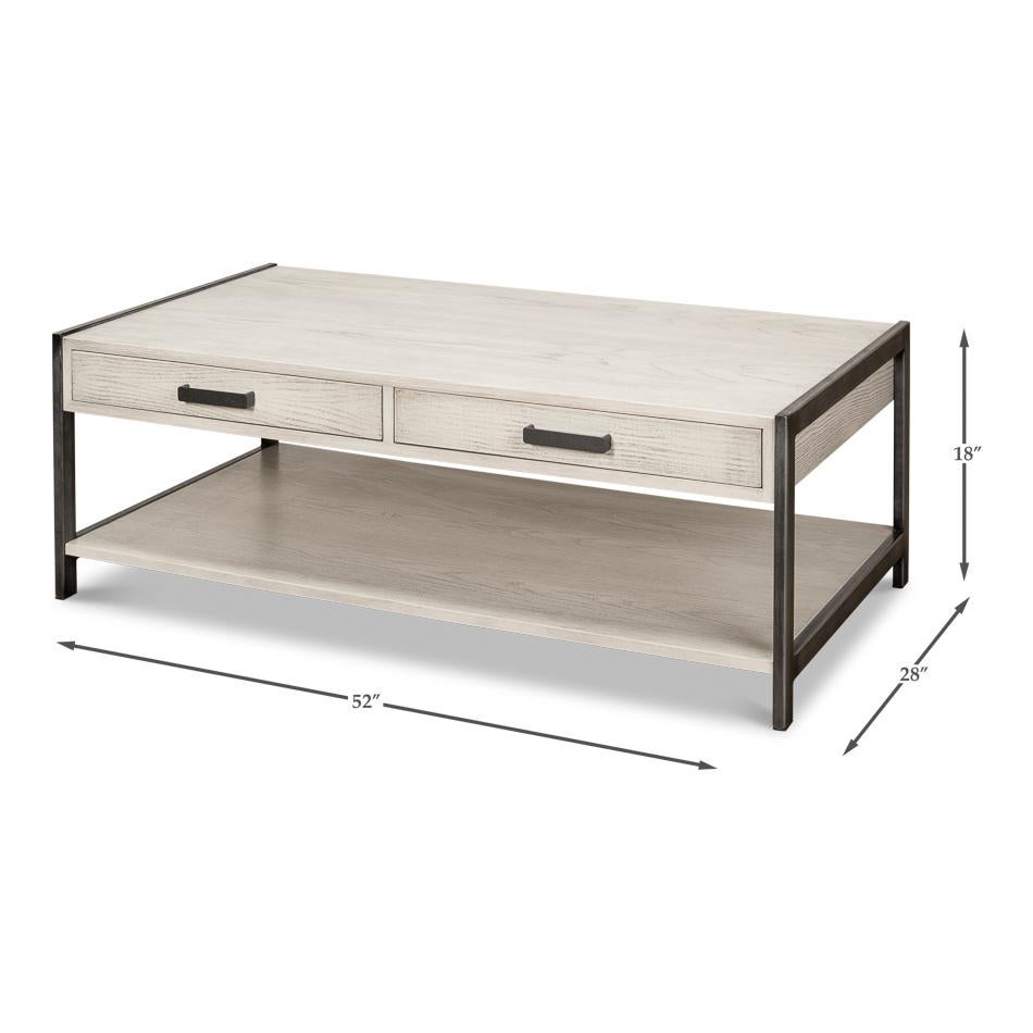 Modern Industrial Coffee Table For Sale 6