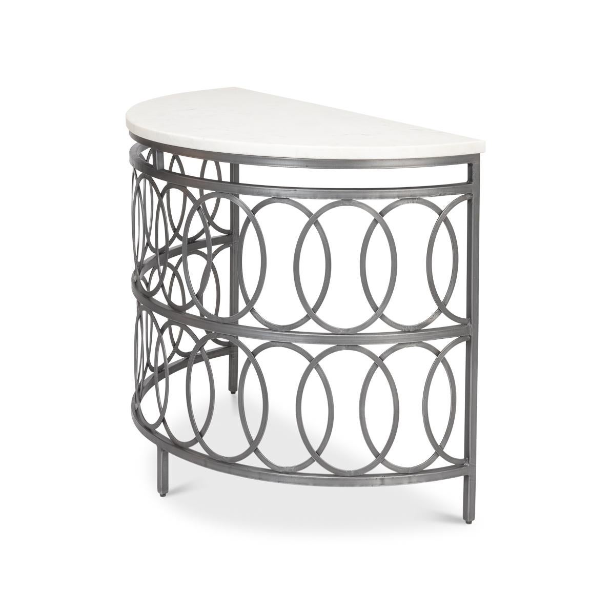 Asian Modern Industrial Console Table For Sale