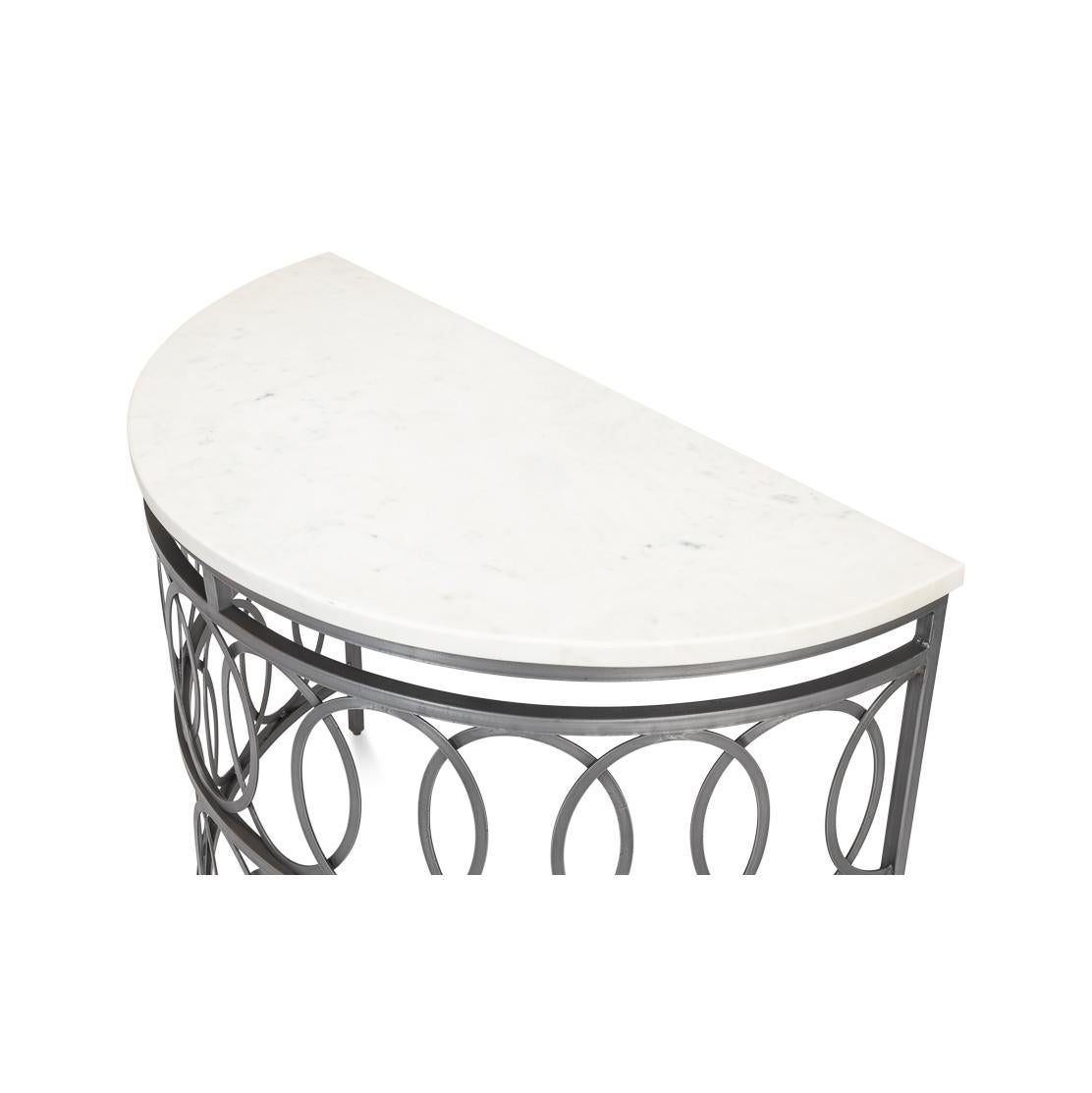 Contemporary Modern Industrial Console Table For Sale
