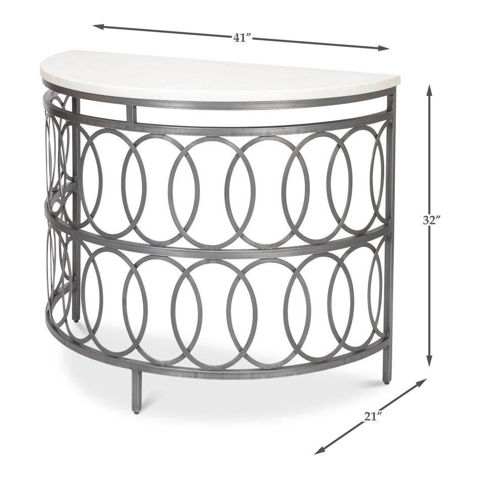 Modern Industrial Console Table For Sale 3