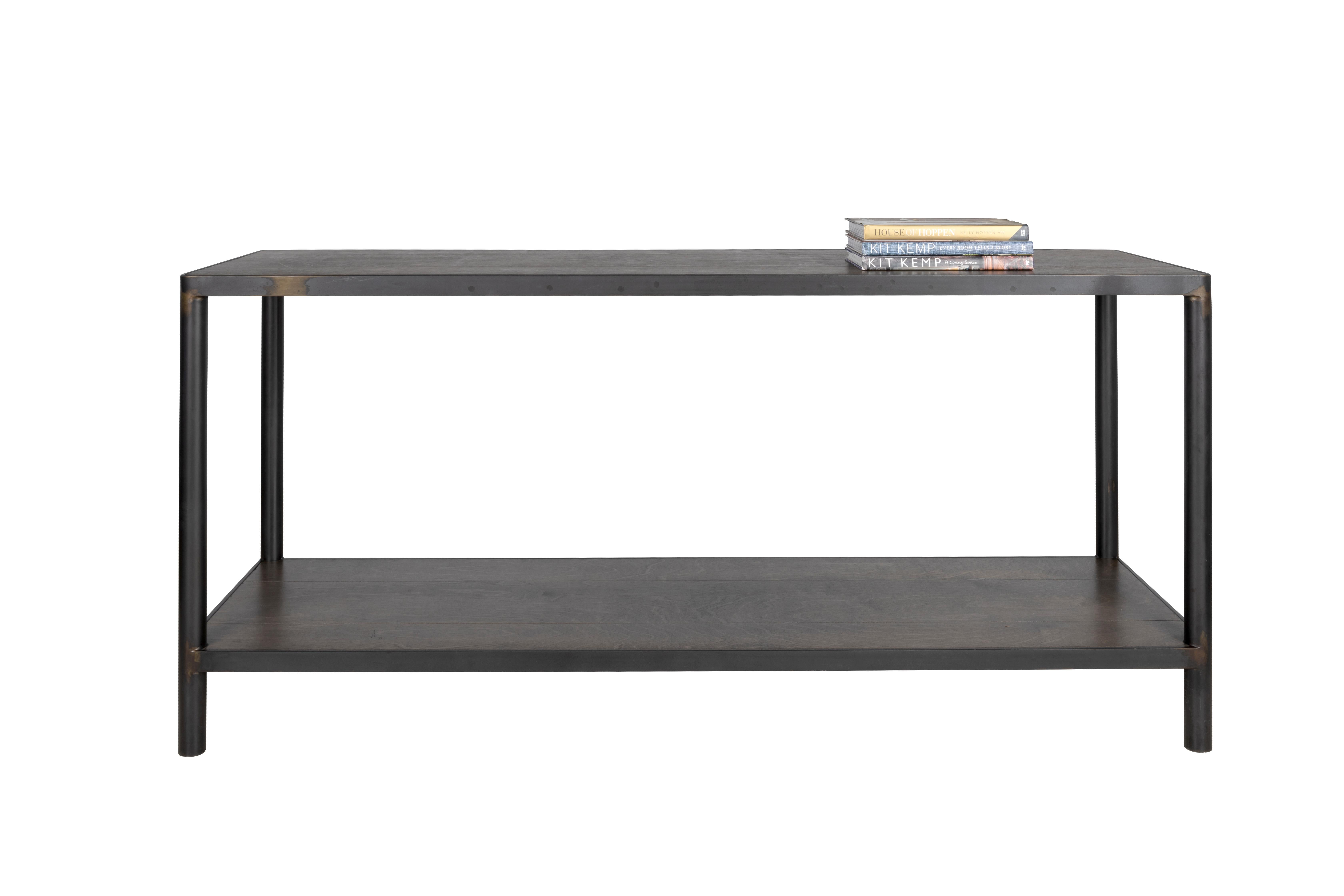 Modern Industrial Console with Argentina Birch Finished Wood and Ebonzied Steel.

Designed by Brendan Bass for the Vision and Design Collection, by using high quality materials and textures. All materials are sourced from local vendors throughout