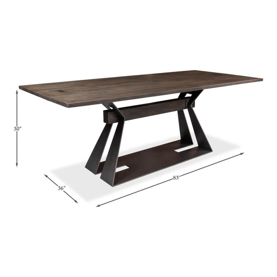 Steel Modern Industrial Design Dining Table