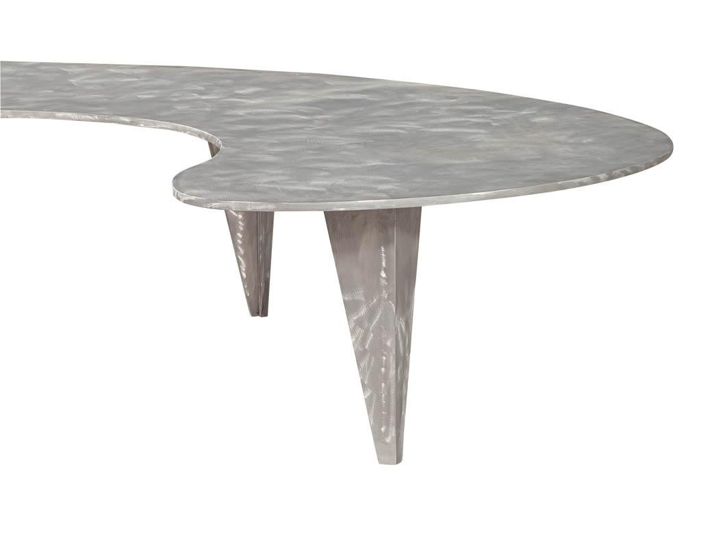 Modern Industrial Design Steel Two Piece Coffee Table Set 9