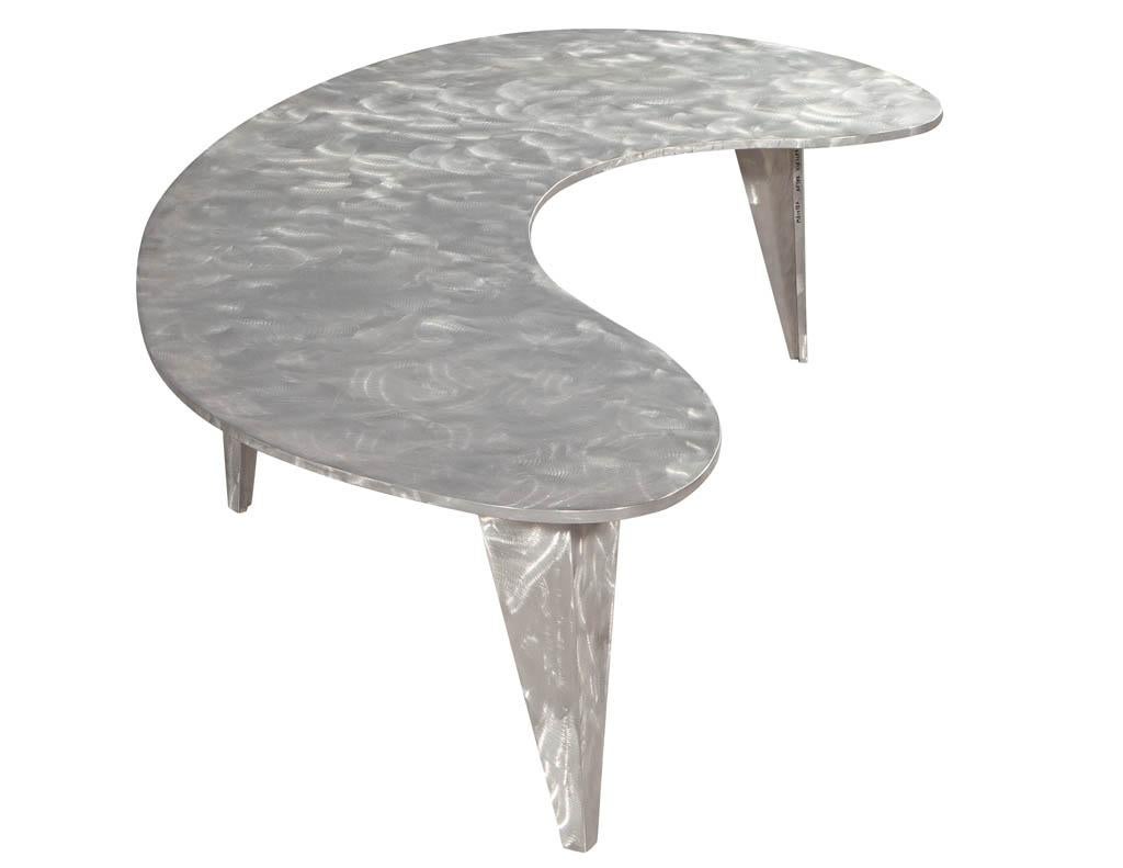 Modern Industrial Design Steel Two Piece Coffee Table Set 3