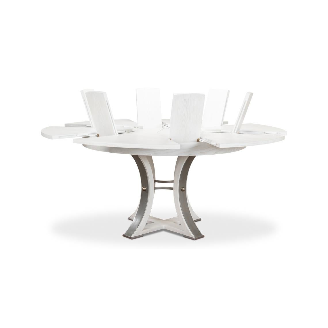 Vietnamese Modern Industrial Dining Table - 70 - Working White For Sale