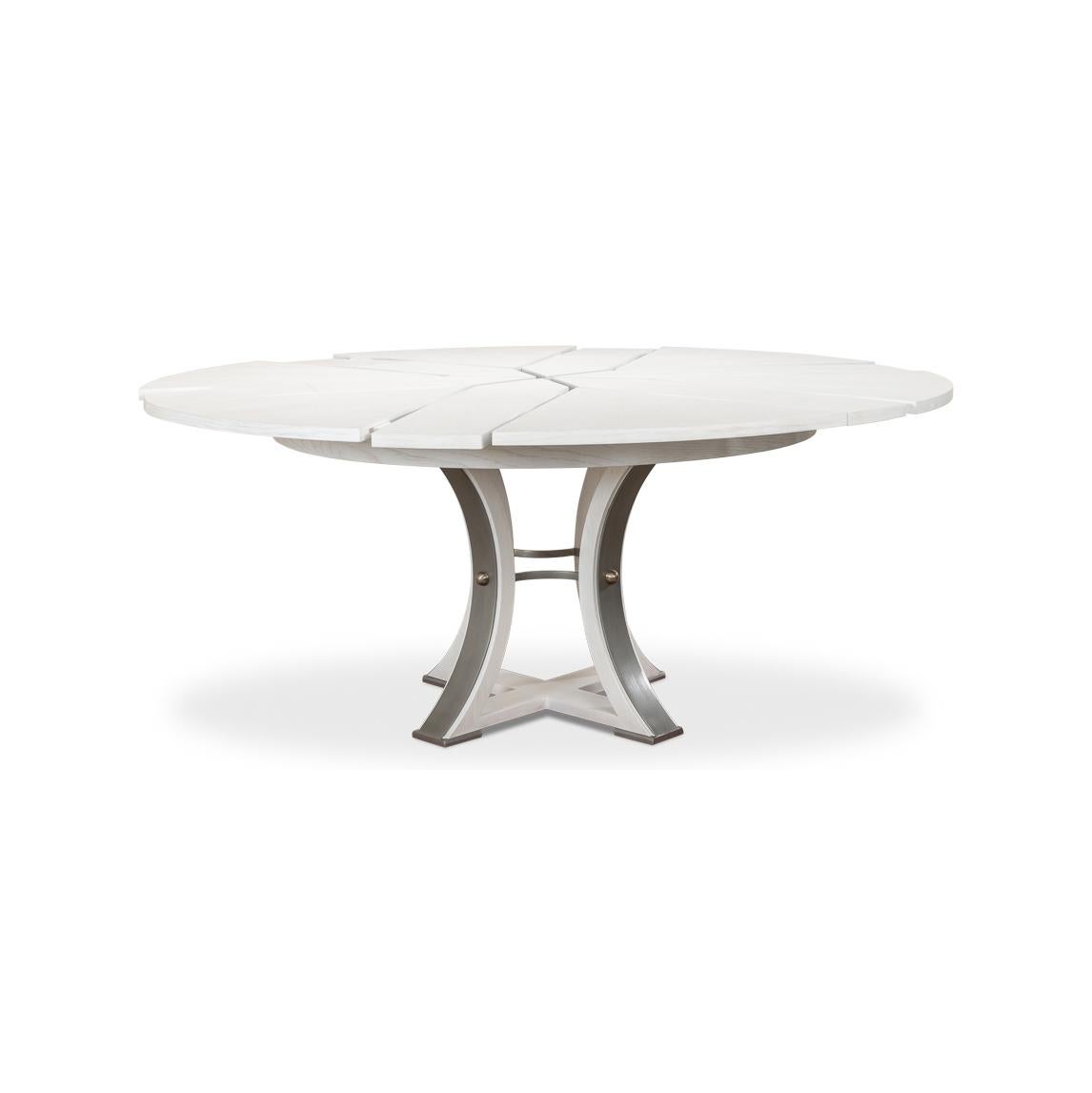 Modern Industrial Dining Table - 70 - Working White In New Condition For Sale In Westwood, NJ