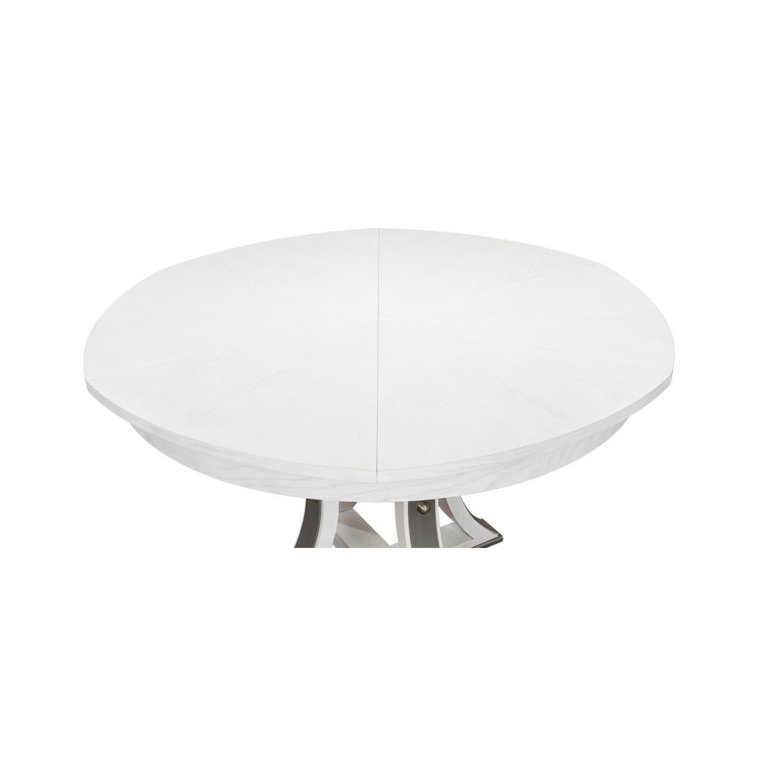 Métal Table de salle à manger industrielle moderne - 70 - Blanc fonctionnel en vente