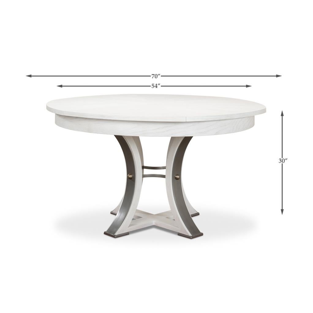 Modern Industrial Dining Table - 70 - Working White For Sale 3