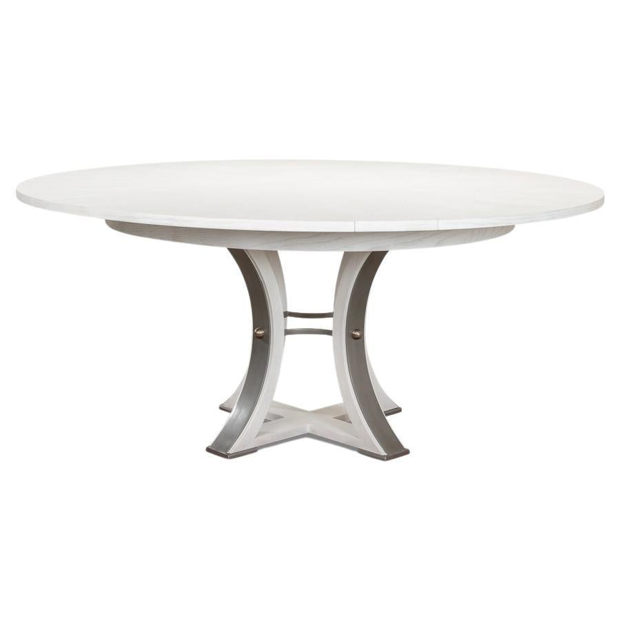 Modern Industrial Dining Table - 70 - Working White For Sale