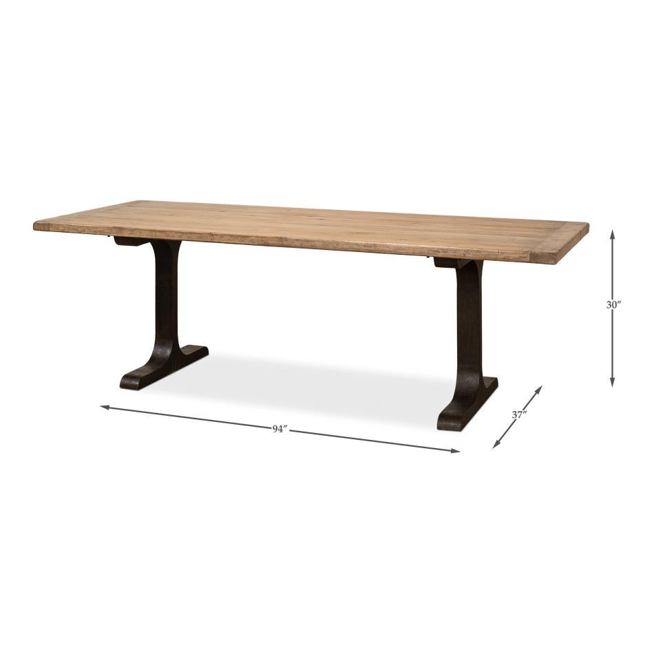 Modern Industrial Dining Table For Sale 5