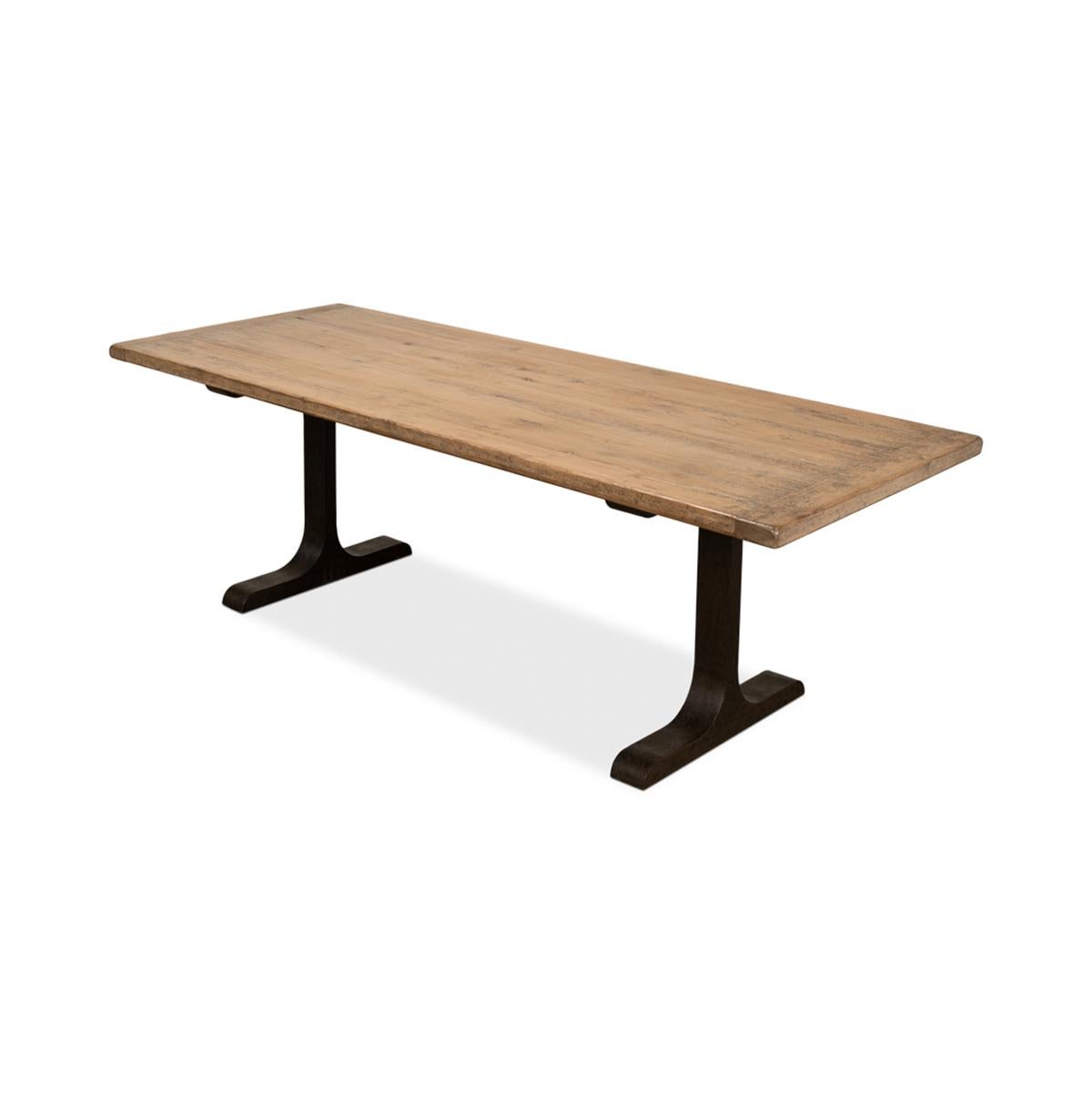 Modern Industrial Dining Table In New Condition For Sale In Westwood, NJ