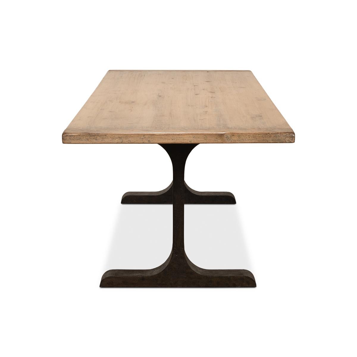 Modern Industrial Dining Table For Sale 1