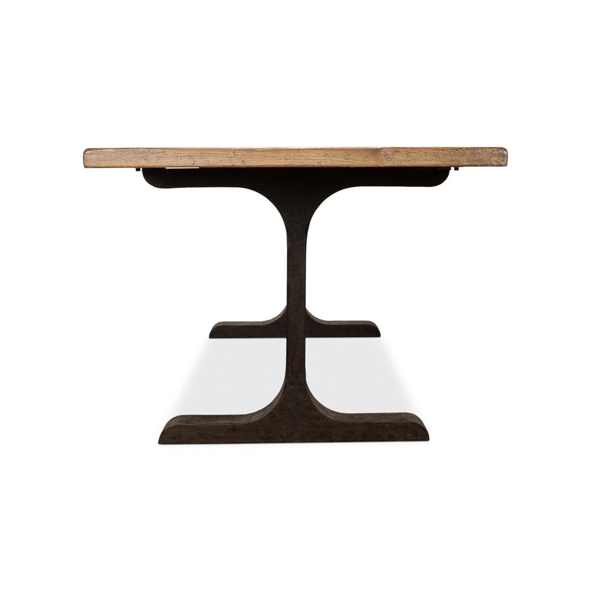 Modern Industrial Dining Table For Sale 2