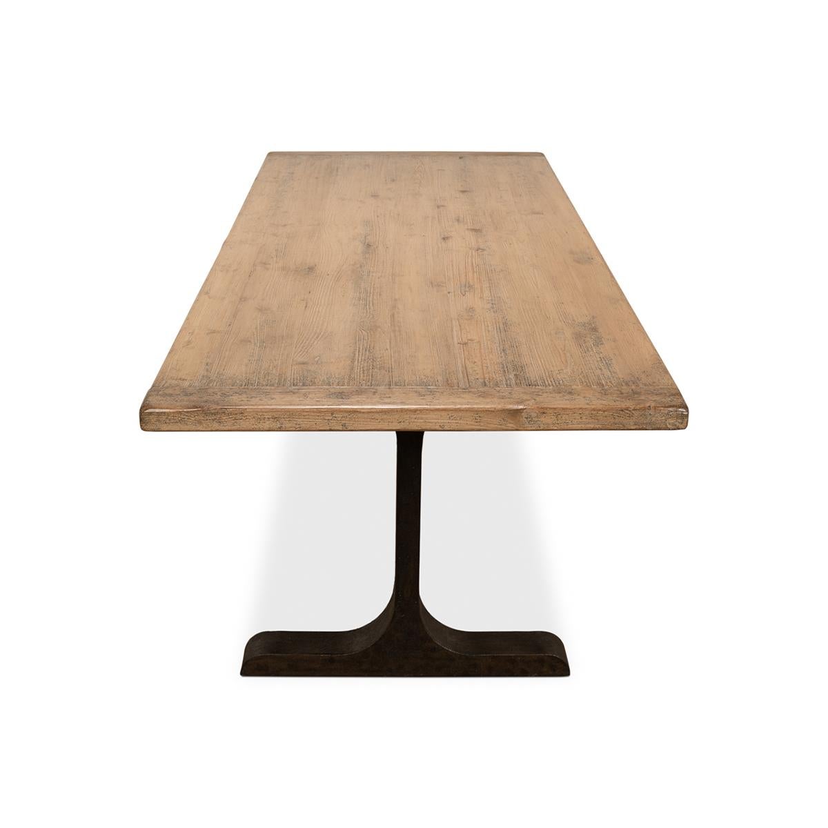 Modern Industrial Dining Table For Sale 3
