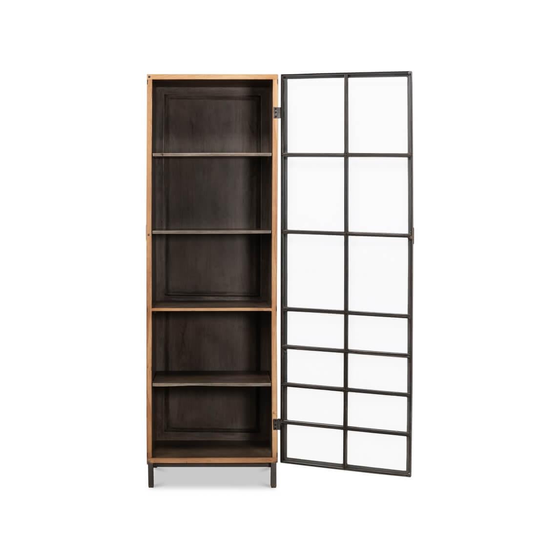 Asian Modern Industrial Display Cabinet For Sale
