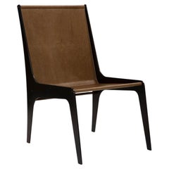 Modern Industrial Green Leather Metal 'H' Chair 'Wide' (DISPLAY MODEL)