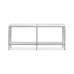 Modern Industrial Iron and Oak Console - Working White