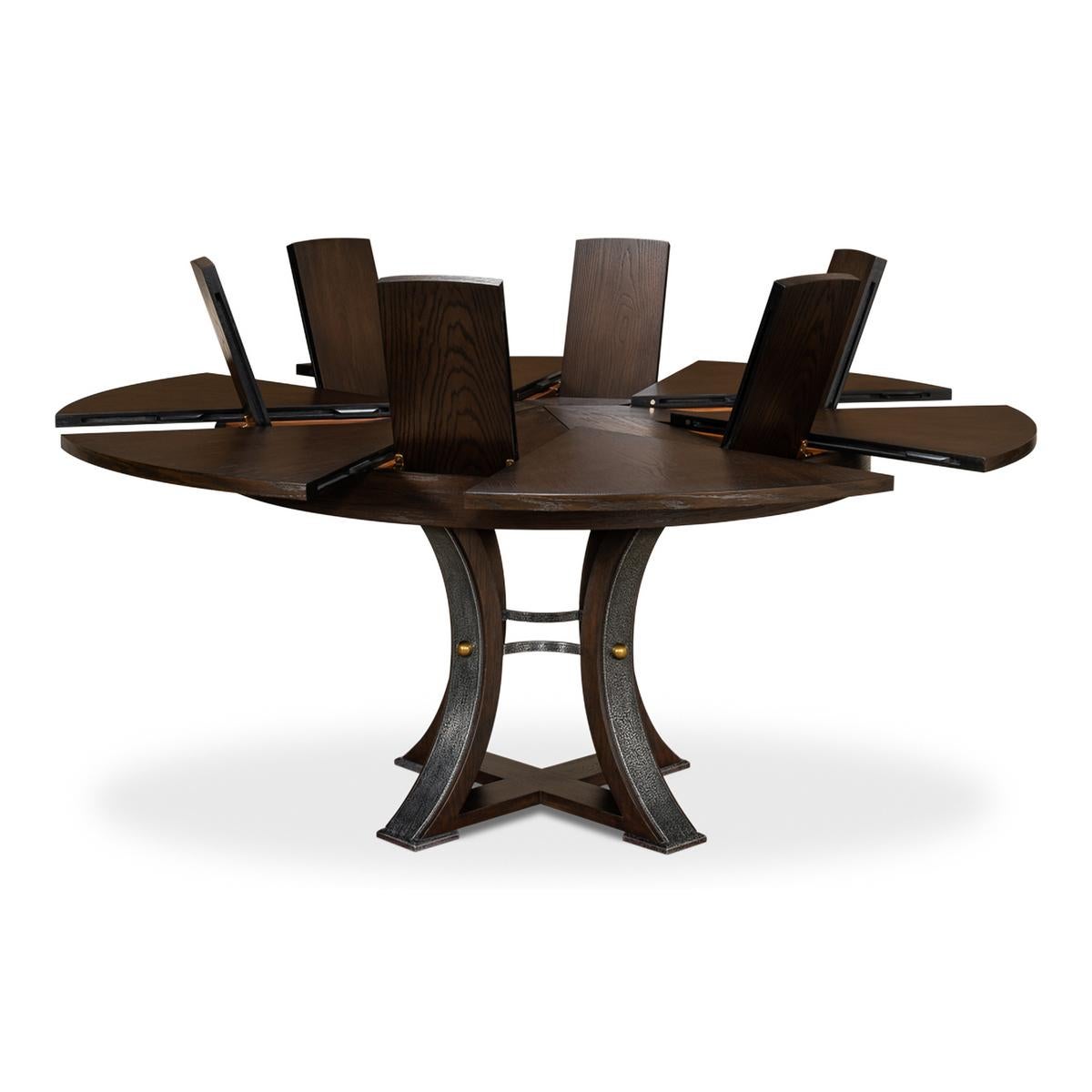 Modern Industrial Dining Table, 70, Burnt Brown In New Condition For Sale In Westwood, NJ