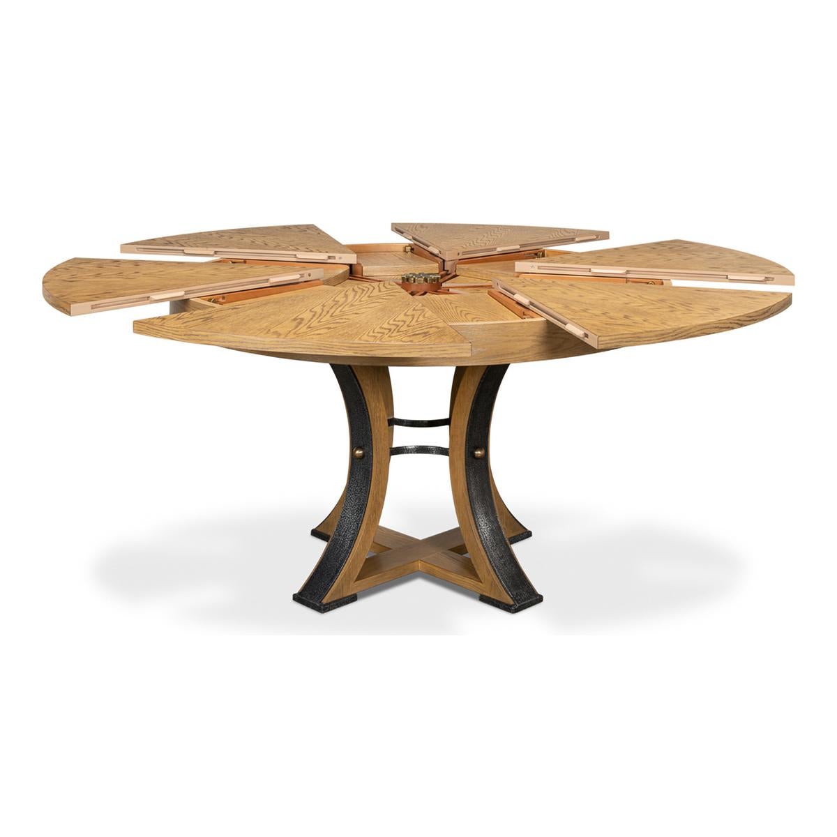 Industriel Table de salle à manger industrielle ronde moderne et moderne - 70 - Gris chiffon en vente