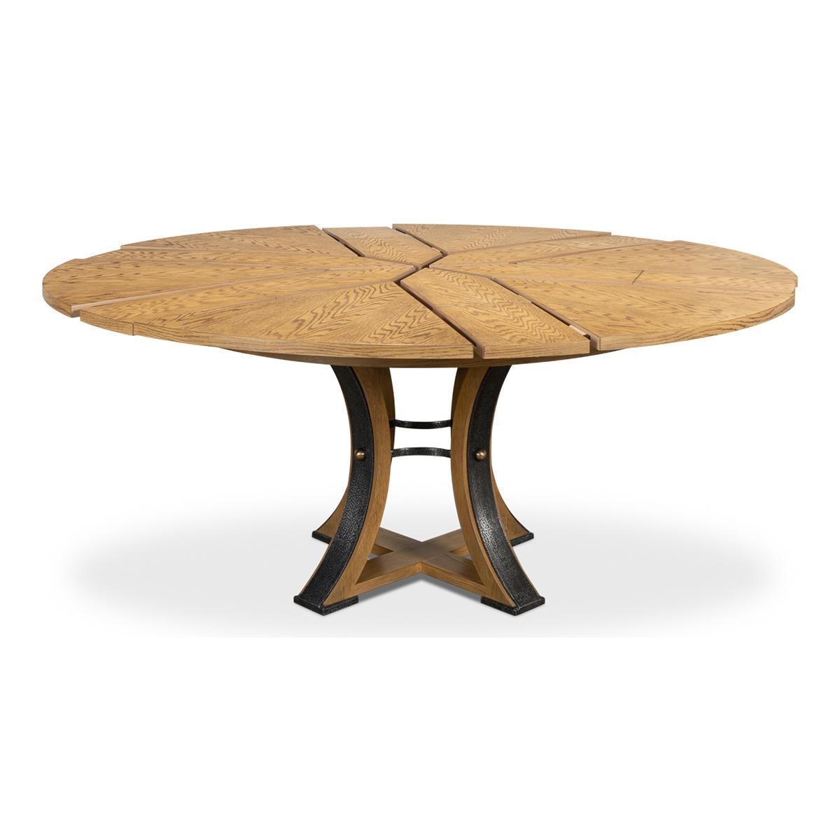 expanding round dining room table