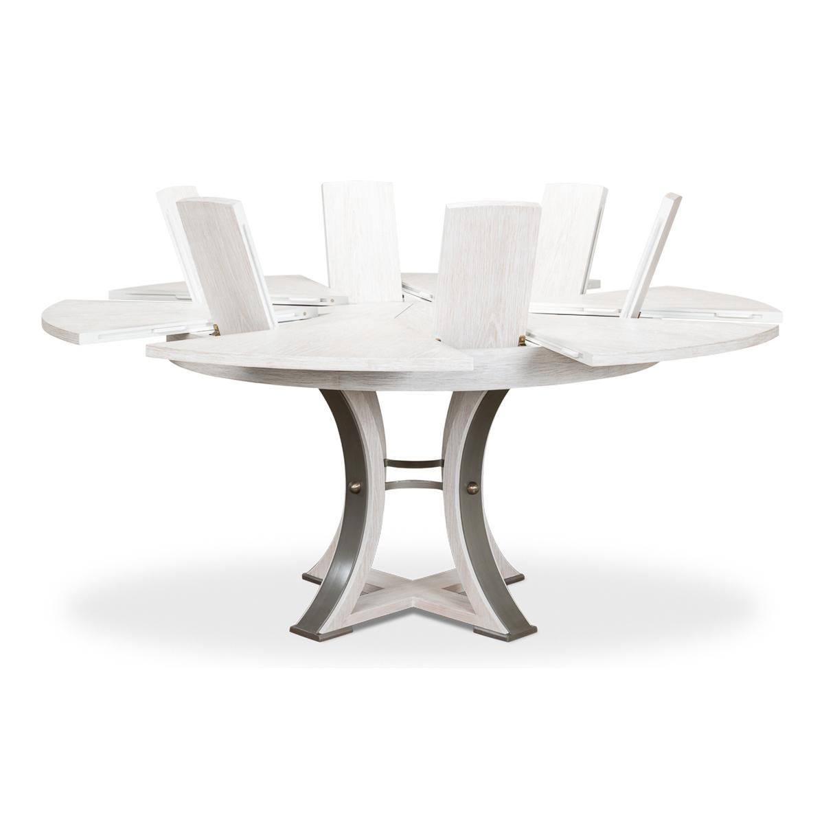 Modern Industrial Dining Table - 70 - White In New Condition For Sale In Westwood, NJ