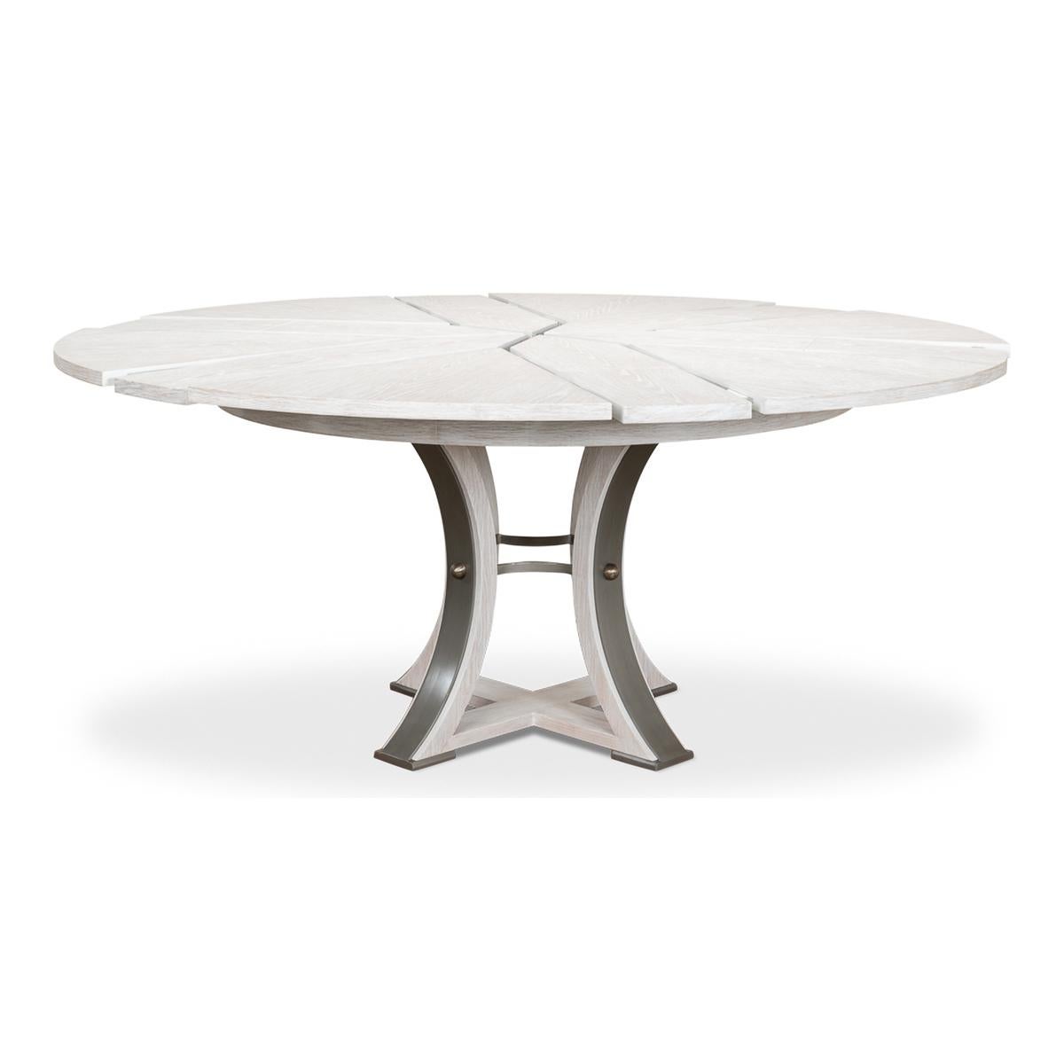 Contemporary Modern Industrial Dining Table - 70 - White For Sale