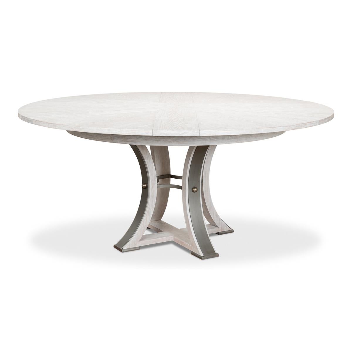 Iron Modern Industrial Dining Table - 70 - White For Sale